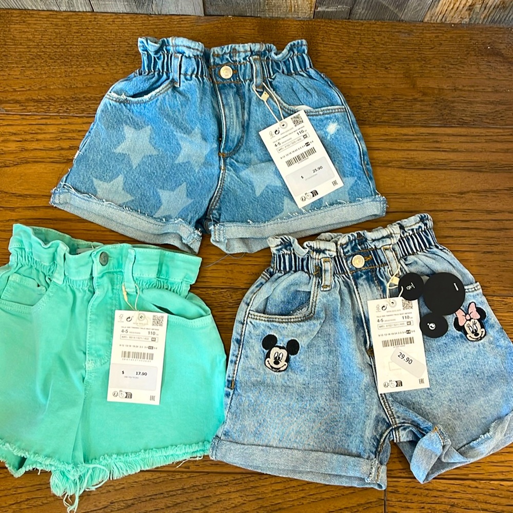 Zara girls shorts. Brand new, never worn. Size 4-5 years, 110 cm.